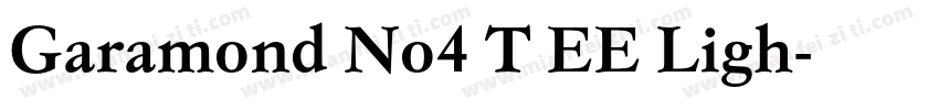 Garamond No4 T EE Ligh字体转换